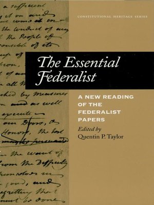 cover image of The Essential Federalist